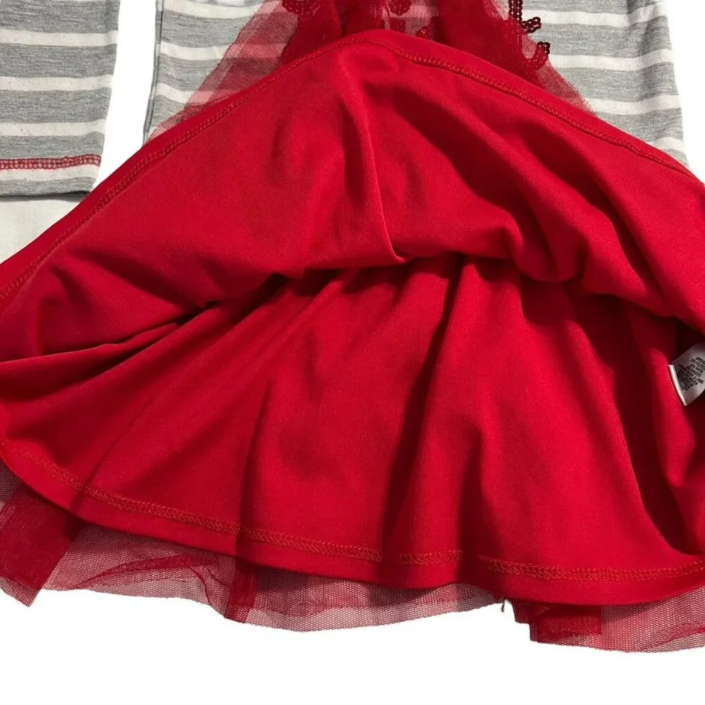 Zunie 4Y Holiday Striped Sequins & Tulle Dress
